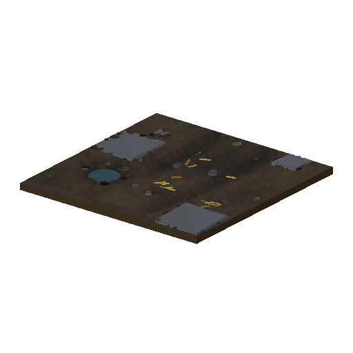 Low-poly Interiors 3D model: Dun Floor Dirt