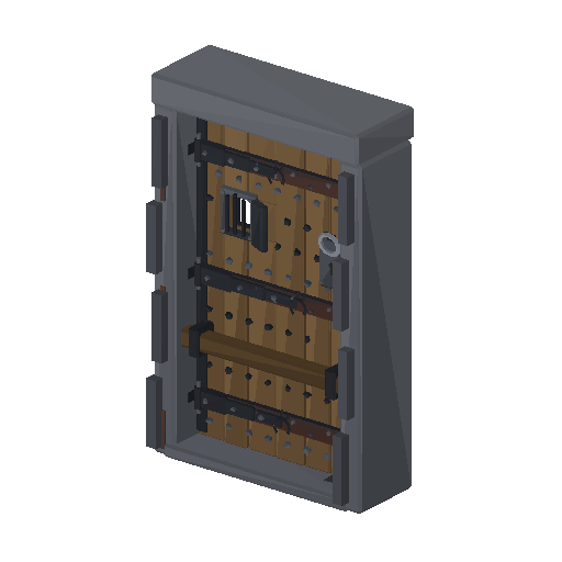 Low-poly Interiors 3D model: Dun Heavy Door