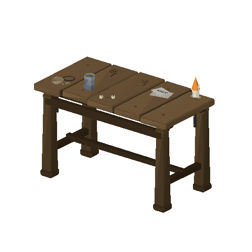 Low-poly Interiors 3D model: Dun Jailer Table