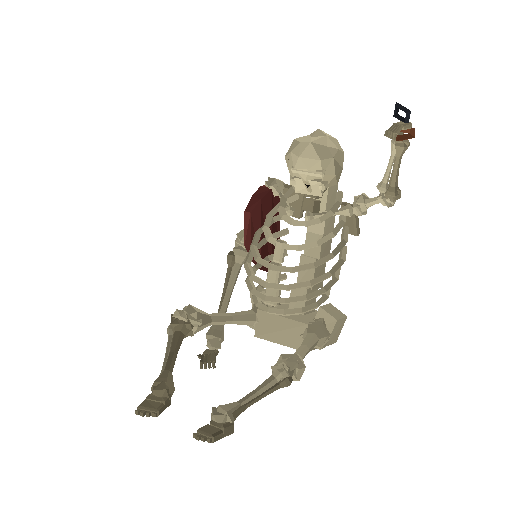 Low-poly Interiors 3D model: Dun Skeleton