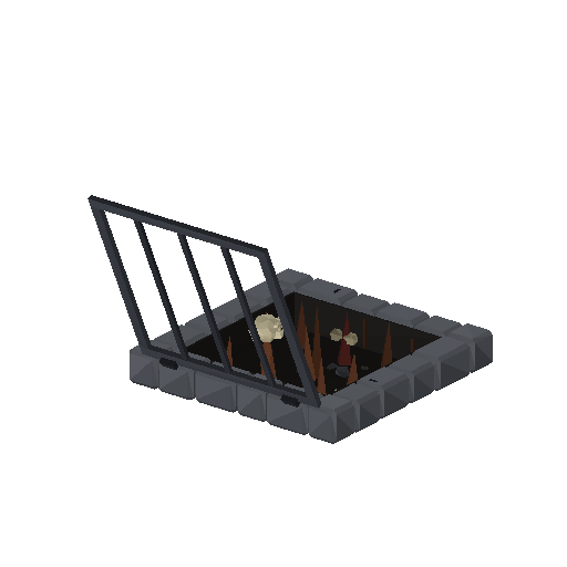 Low-poly Interiors 3D model: Dun Spike Pit