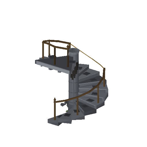 Low-poly Interiors 3D model: Dun Spiral Stair