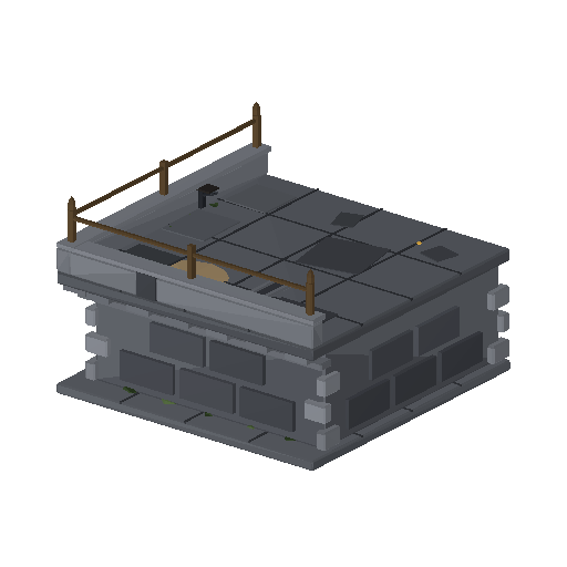 Low-poly Interiors 3D model: Dun Stair Landing