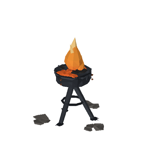 Low-poly Interiors 3D model: Dun Standing Brazier