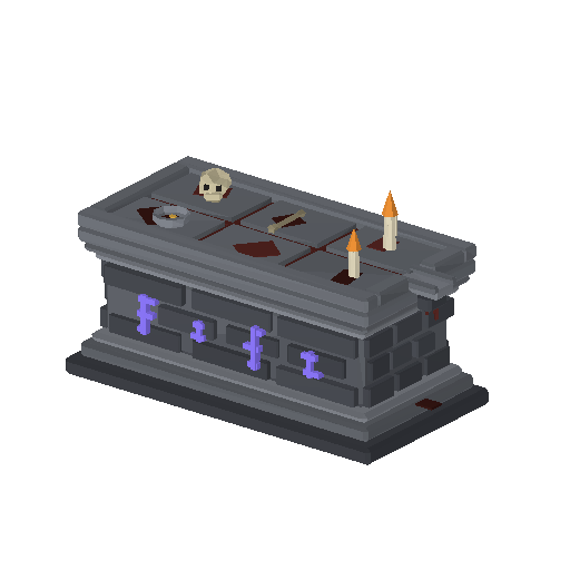 Low-poly Interiors 3D model: Dun Stone Altar