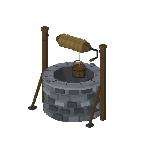 Low-poly Interiors 3D model: Dun Stone Well