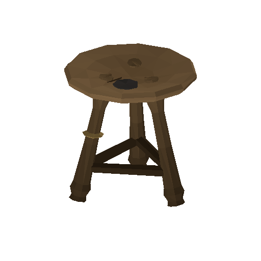 Low-poly Interiors 3D model: Dun Stool