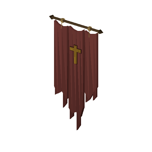 Low-poly Interiors 3D model: Dun Tattered Banner