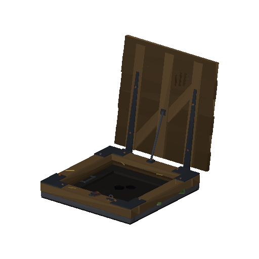 Low-poly Interiors 3D model: Dun Trapdoor