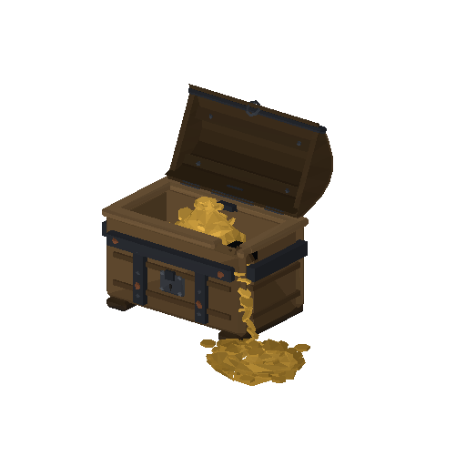 Low-poly Interiors 3D model: Dun Treasure Chest