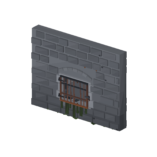 Low-poly Interiors 3D model: Dun Wall Grate