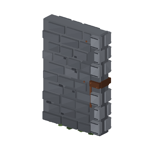 Low-poly Interiors 3D model: Dun Wall Half