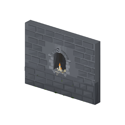 Low-poly Interiors 3D model: Dun Wall Niche
