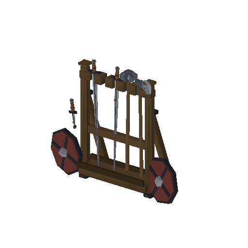 Low-poly Interiors 3D model: Dun Weapon Rack