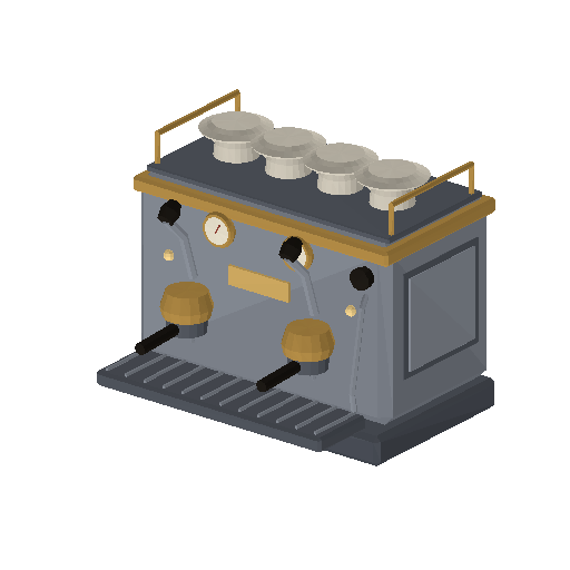 Low-poly Interiors 3D model: Espresso Machine