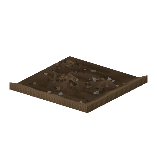 Low-poly Terrain 3D model: Excavated Spoil Tile