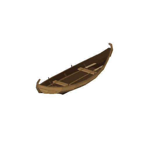 Low-poly Vehicles 3D model: Faering Rowboat