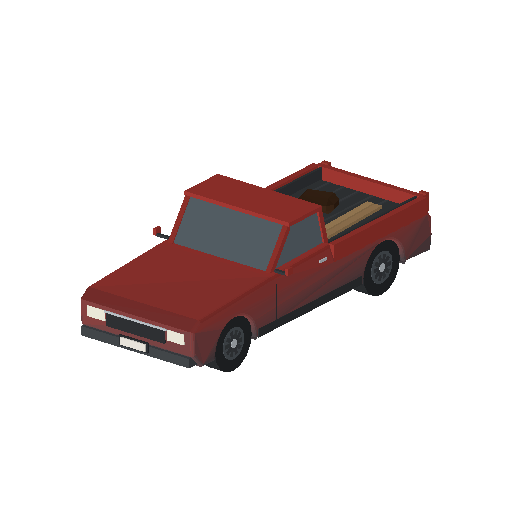 Low-poly Vehicles 3D model: Family Pickup