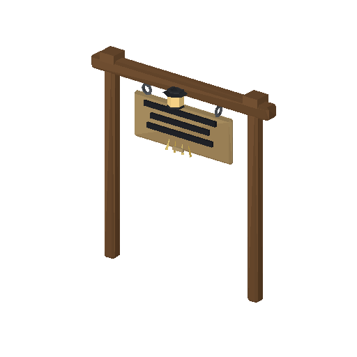 Low-poly Signage 3D model: Farm Gate Sign