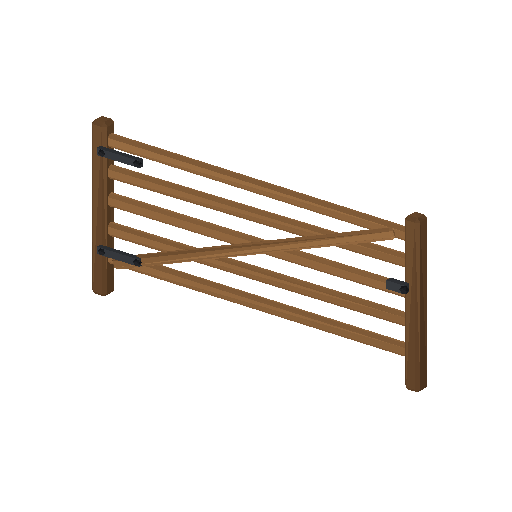 Low-poly Props & Livestock 3D model: Farm Gate