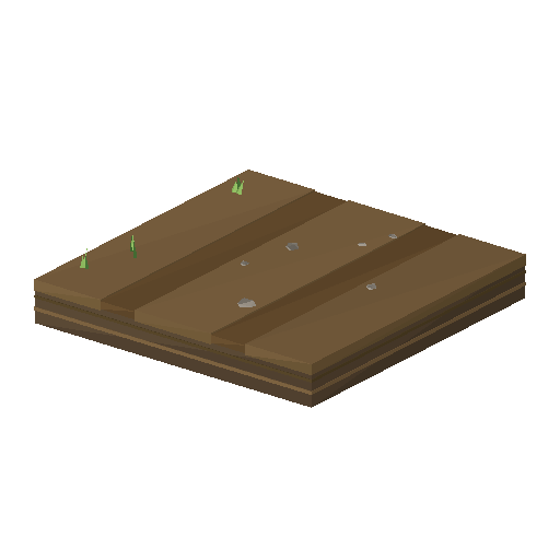 Low-poly Terrain 3D model: Farmyard Dirt