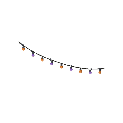 Low-poly Halloween Signature 3D model: Festoon Lights 01