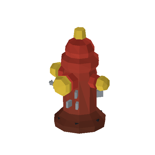 Low-poly Suburban Signature 3D model: Fire Hydrant