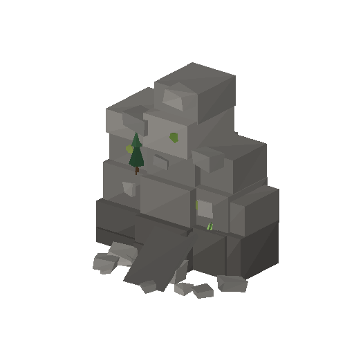 Low-poly Rocks 3D model: Fjord Cliff Rock