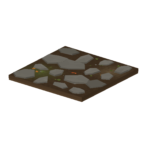 Low-poly Sidewalks & Paths 3D model: Flagstone Path Tile 01