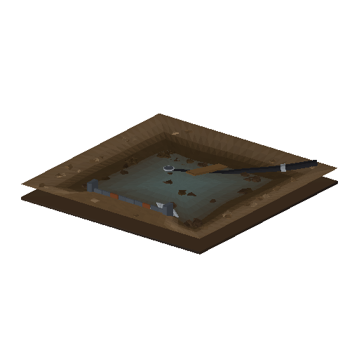 Low-poly Water 3D model: Flooded Pit Tile