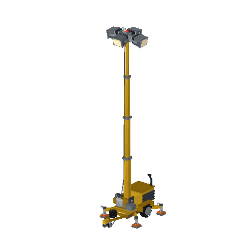 Low-poly Theme-Special 3D model: Floodlight Tower