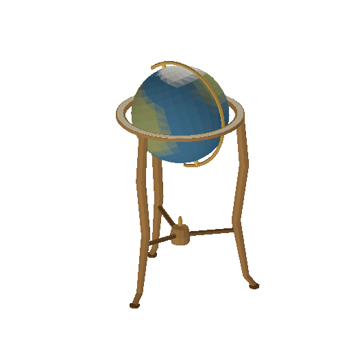 Low-poly Props 3D model: Floor Globe