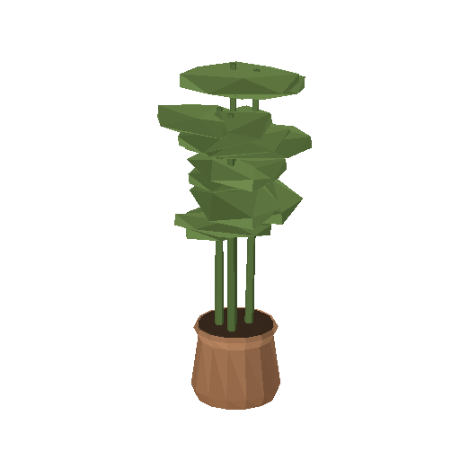 Low-poly Interiors 3D model: Floor Plant
