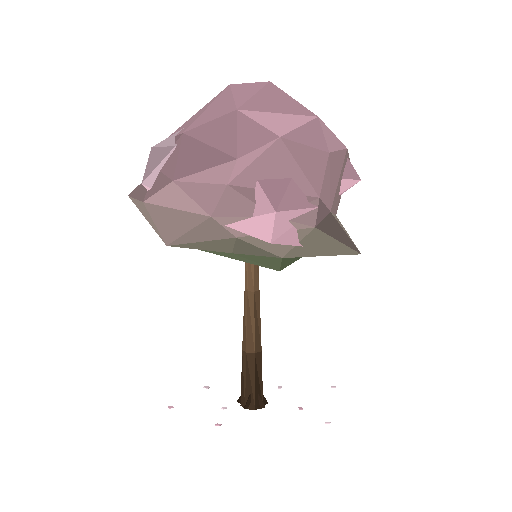 Low-poly Nature 3D model: Flowering Tree