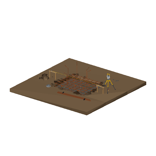 Low-poly Theme-Special 3D model: Footings Rebar Cage
