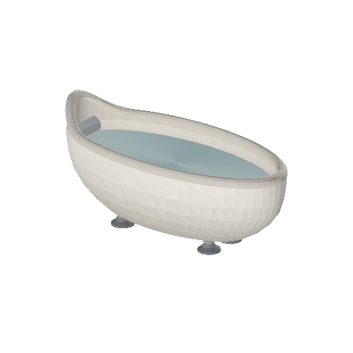 Low-poly Interiors 3D model: Freestanding Tub