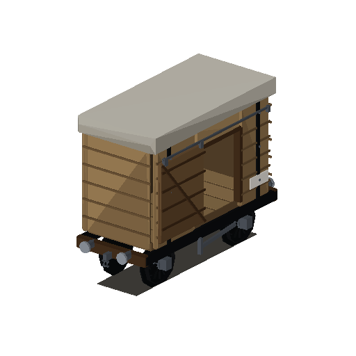 Low-poly Rolling Stock 3D model: Freight Van