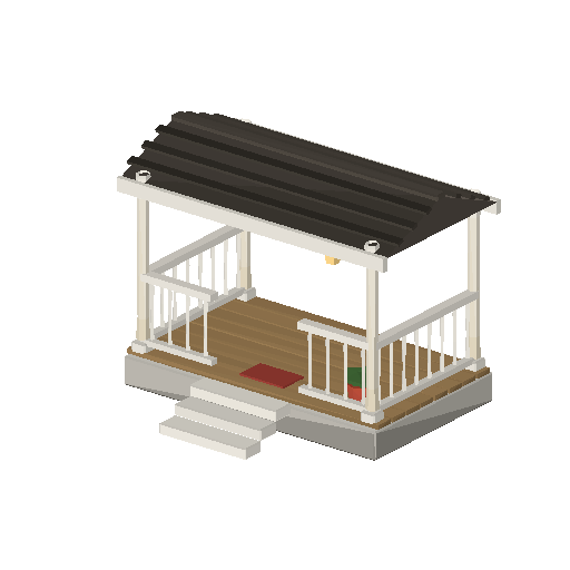 Low-poly Lot Structures 3D model: Front Porch