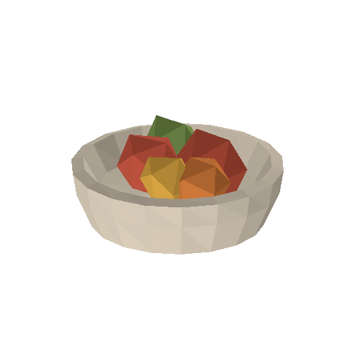 Low-poly Interiors 3D model: Fruit Bowl