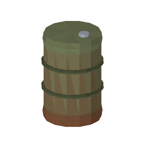 Low-poly Props 3D model: Fuel Drum