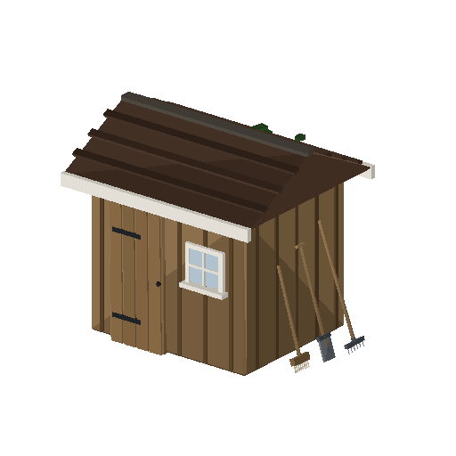 Low-poly Lot Structures 3D model: Garden Shed