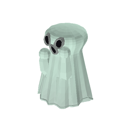 Low-poly Halloween Signature 3D model: Ghost 01