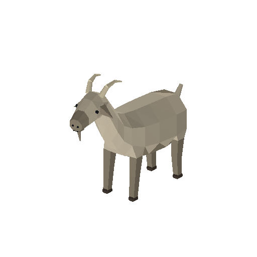 Low-poly Props & Livestock 3D model: Goat