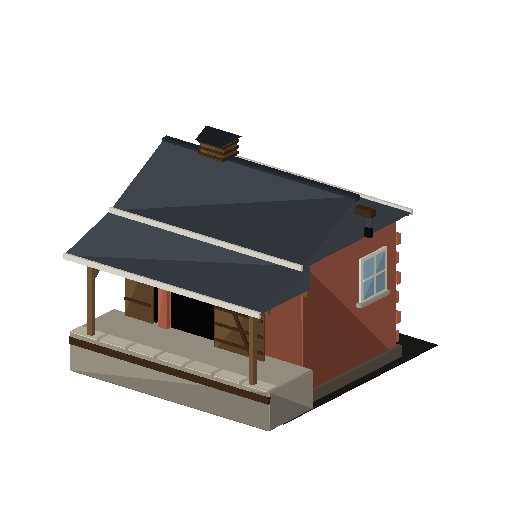 Low-poly Trackside Infrastructure 3D model: Goods Shed