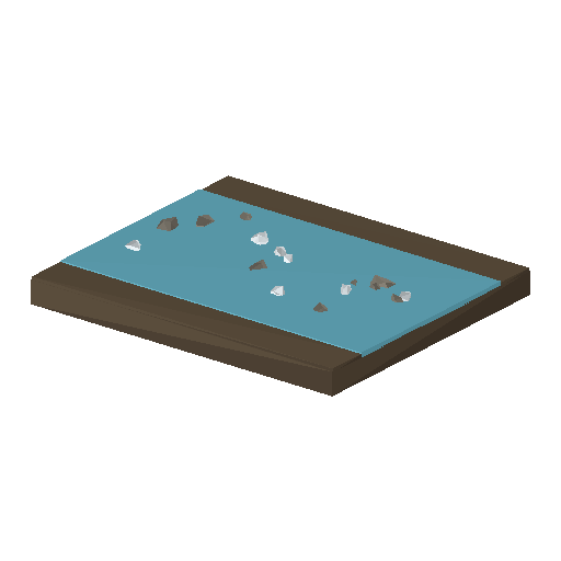 Low-poly Gorge Water 3D model: Gorge Water Strip