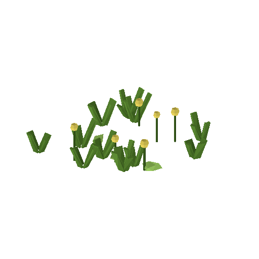 Low-poly Nature 3D model: Grass Tuft Scatter
