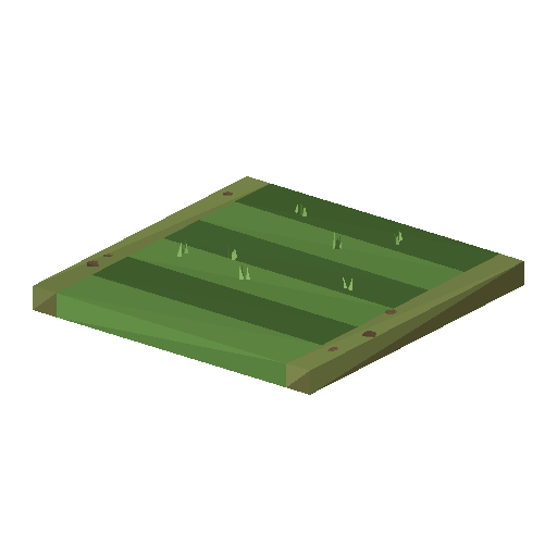 Low-poly Terrain 3D model: Grass Verge Tile