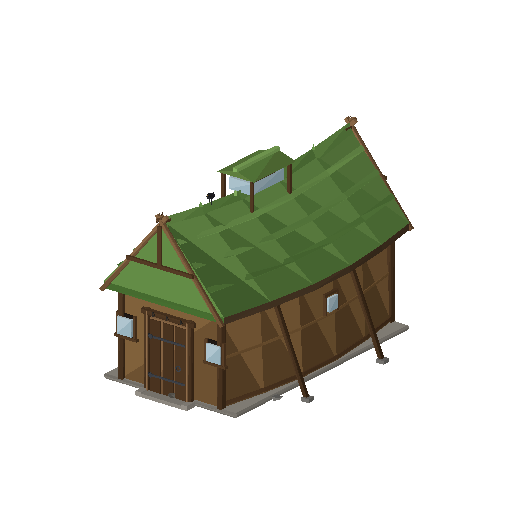 Low-poly Halls & Dwellings 3D model: Great Hall