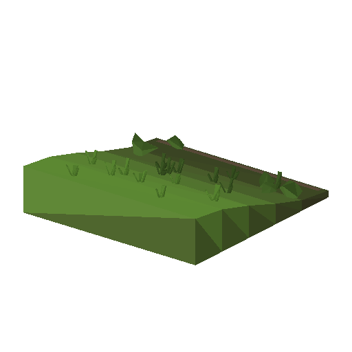 Low-poly Terrain 3D model: Ground Slope Embankment Tile