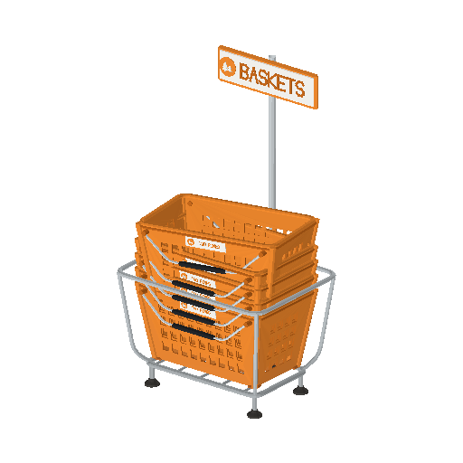 Low-poly Interiors 3D model: Basket Stack
